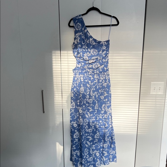 Abercrombie & Fitch Dresses & Skirts - Blue Floral One-Shoulder Cut-Out Dress